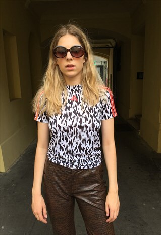 VINTAGE 90' AMAZING T-SHIRT ADIDAS ANIMAL PRINTED