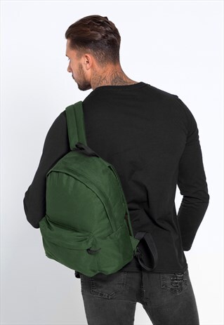 ESSENTIAL RUCKSACK BACKPACK BAG - FORREST GREEN