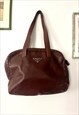 Vintage 90s Prada Messenger Bag in Brown