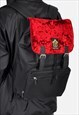 Velvet panel laptop backpack