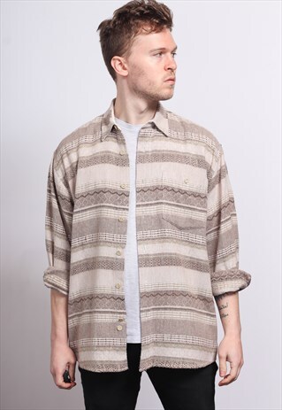 VINTAGE AZTEC PATTERNED SHIRT