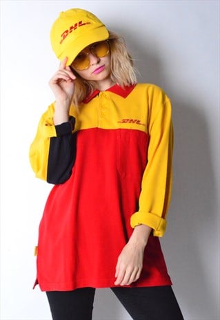 RED YELLOW DHL POLO SHIRT