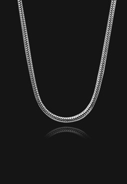 Snake Chain Layer Necklace Silver
