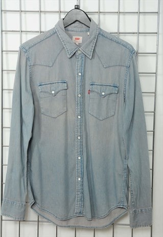 Vintage 90s Levi's Denim shirt Blue Size M