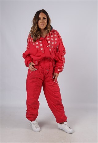 VINTAGE CAMPRI FULL SKI SUIT SNOW SPORTS UK L 14 (J4T)