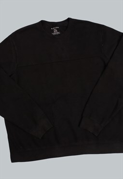 Vintage 90's Sweatshirt Black Plain Jumper XLarge