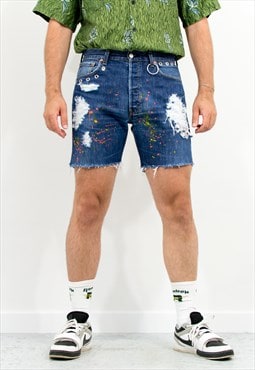 Levi's denim shorts vintage distressed cut off jean festival