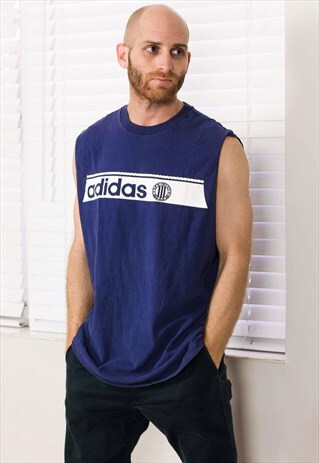 VINTAGE ADIDAS T-SHIRT LOGO 90S L 6.8