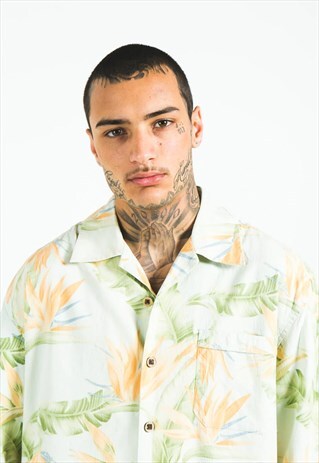 VINTAGE 80S HAWAIIAN SHORT SLEEVE SHIRT /S5125