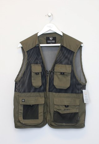 Vintage Forecast vest in Khaki. Best fits L