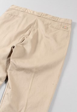 Vintage Dickies Canvas Trousers Beige Skater Cargo Pants W40
