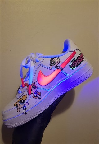 POWER PUFF GIRLS NIKE AF1 AIR FORCE 1 CUSTOM SNEAKERS