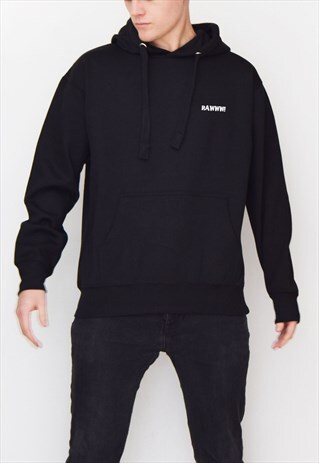 BLACK RAWWW HOODIE