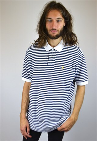 VINTAGE 90'S RALPH LAUREN STRIPED POLO SHIRT