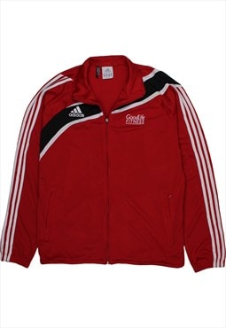 Vintage 90's Adidas Windbreaker Track Jacket Full Zip Up Red