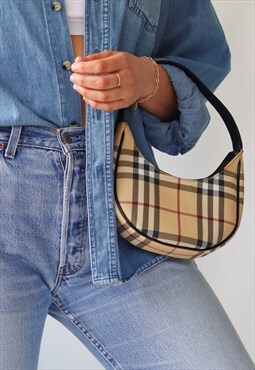 Mini Moon 00's Burberry Nova Check Leather Handbag