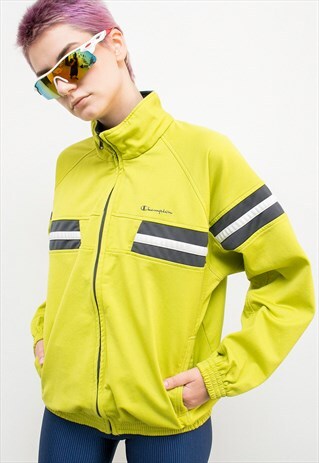VINTAGE CHAMPION TRACK JACKET SALAD GREEN LOGO ORIGINAL