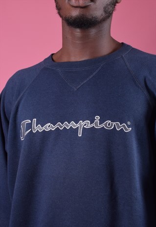 VINTAGE CHAMPION NAVY SWEATSHIRT