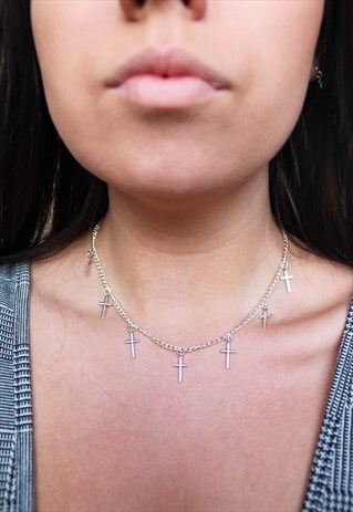 MULTI CROSS NECKLACE