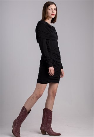 SAMANTHA BLACK LYCRA MINI DRESS