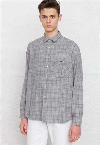 VINTAGE GREY WRANGLER LONG SLEEVE SHIRT