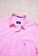 GANT PINK WHITE CHECK CASUAL SHIRT 