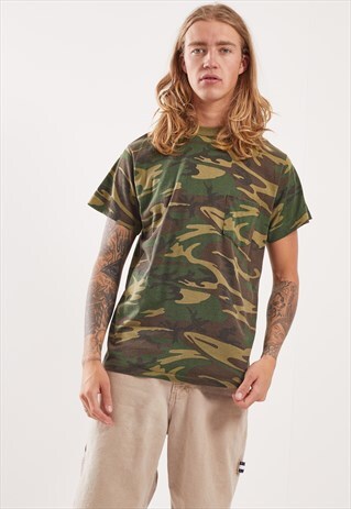 VINTAGE CAMO PRINT T-SHIRT