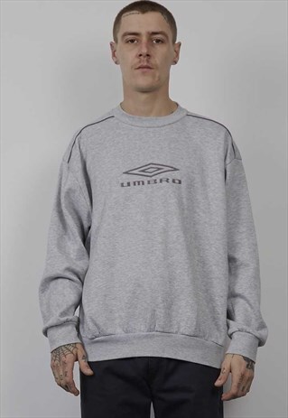 VINTAGE 90'S UMBRO LIGHT GREY SWEATER
