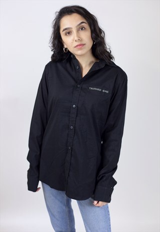 VINTAGE TRUSSARDI JEANS BLACK SHIRT