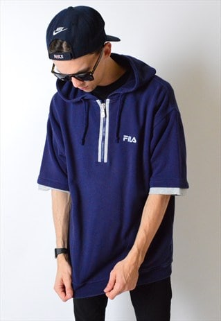 blue fila hoodie