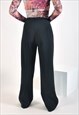 VINTAGE 00S WIDE LEG TROUSERS IN BLACK