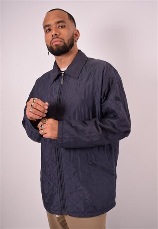 VINTAGE QUILTED JACKET BLUE