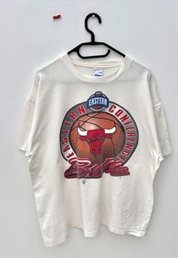 Vintage Chicago bulls Salem white NBA T-shirt large 