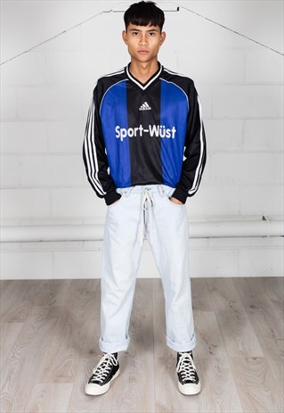 VINTAGE RETRO ADIDAS SPORT WUST UNISEX FOOTBALL TOP