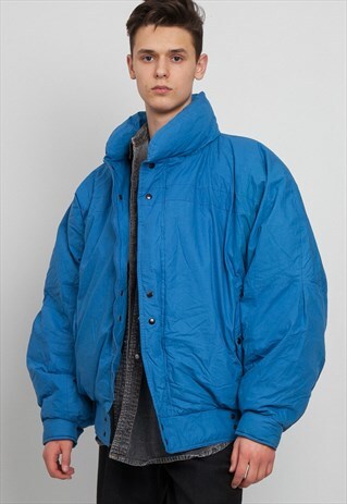 VINTAGE BLUE PUFFA PUFFER JACKET