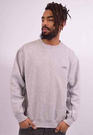 UMBRO MENS VINTAGE SWEATSHIRT JUMPER LARGE GREY 90S
