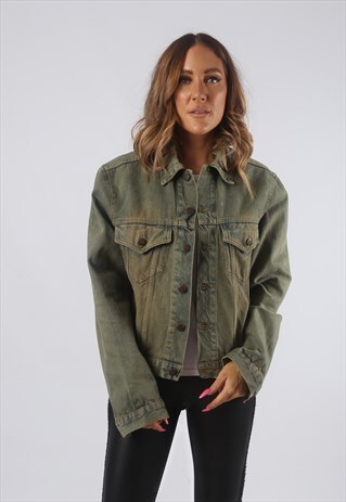 VINTAGE DENIM JACKET OVERSIZED FITTED UK 12 M (BHDY)