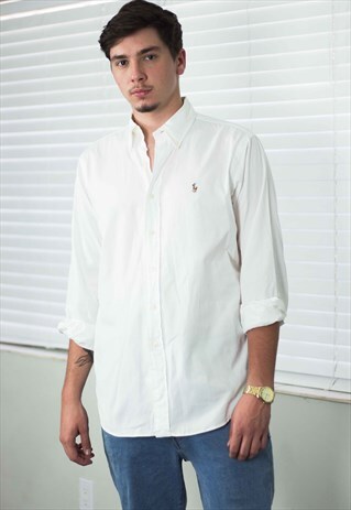 VINTAGE POLO RALPH LAUREN SHIRT LOGO 90S X 8.2