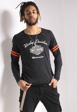 Vintage Harley Davidson Long Sleeve T-Shirt Black (RL)