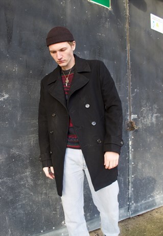vintage burberry pea coat
