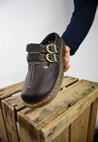 VINTAGE 90'S DR MARTENS BROWN MULE SLIDE CASUAL