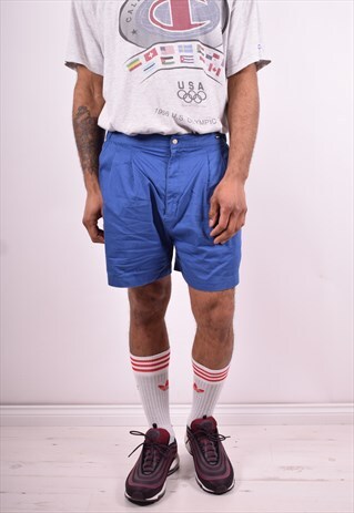 NIKE MENS VINTAGE SHORTS W34 BLUE 90'S