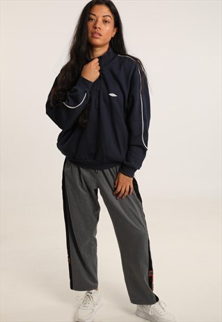 VINTAGE UMBRO EMBROIDERED LOGO 1/4 ZIP SWEATSHIRT