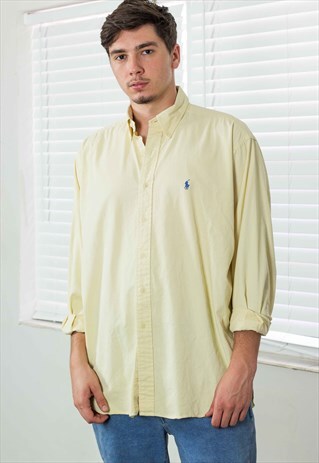 VINTAGE POLO RALPH LAUREN SHIRT LOGO 90S L 12.8