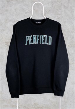 Black Penfield Sweatshirt Green Spell Out Medium