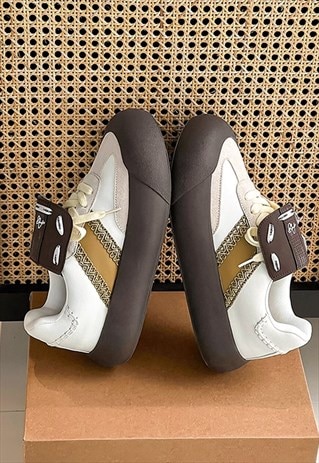 Retro style sneakers football shoes chunky skater sneakers