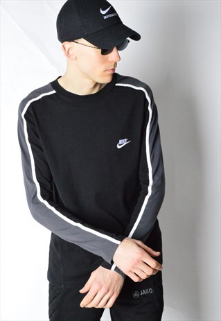 VINTAGE 90S BLACK NIKE LONG SLEEVE SHIRT