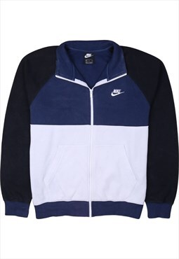 Vintage 90's Nike Sweatshirt Track Jacket Full Zip Up Navy