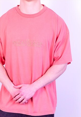 VINTAGE THE SWEATERSHOP EMBROIDERY T-SHIRT IN ORANGE