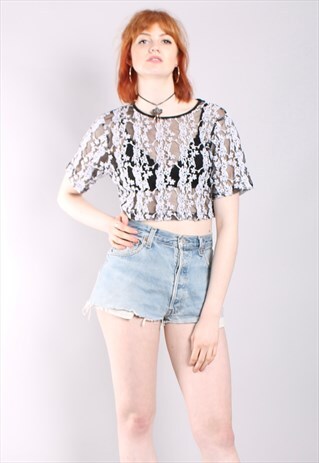 VINTAGE 80S LEVI'S CUT OFF DENIM FESTIVAL SHORTS